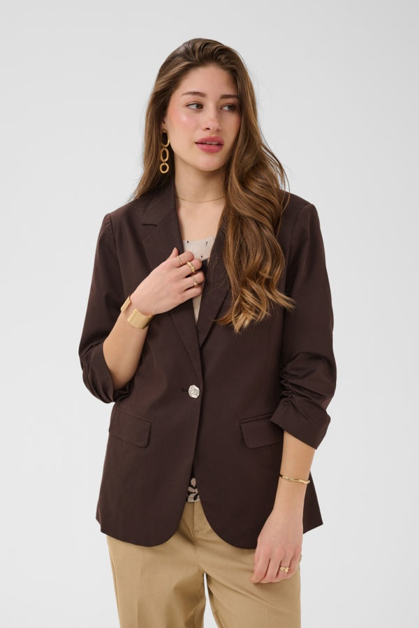 Veston Cream Gia 3/4 Sleeve Blazer