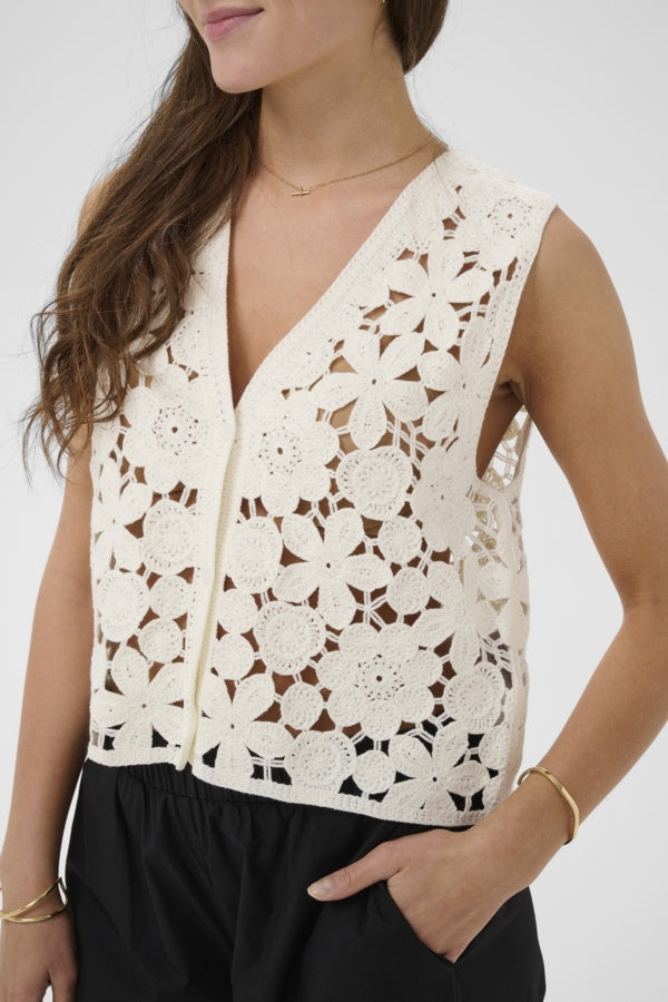 Veste sans manche Cream Milli