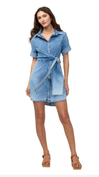 Robe Du/er Denim Lite Wrap Shirt Dress
