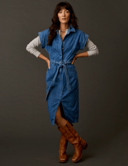 Robe Carve Franny Light Denim Dress