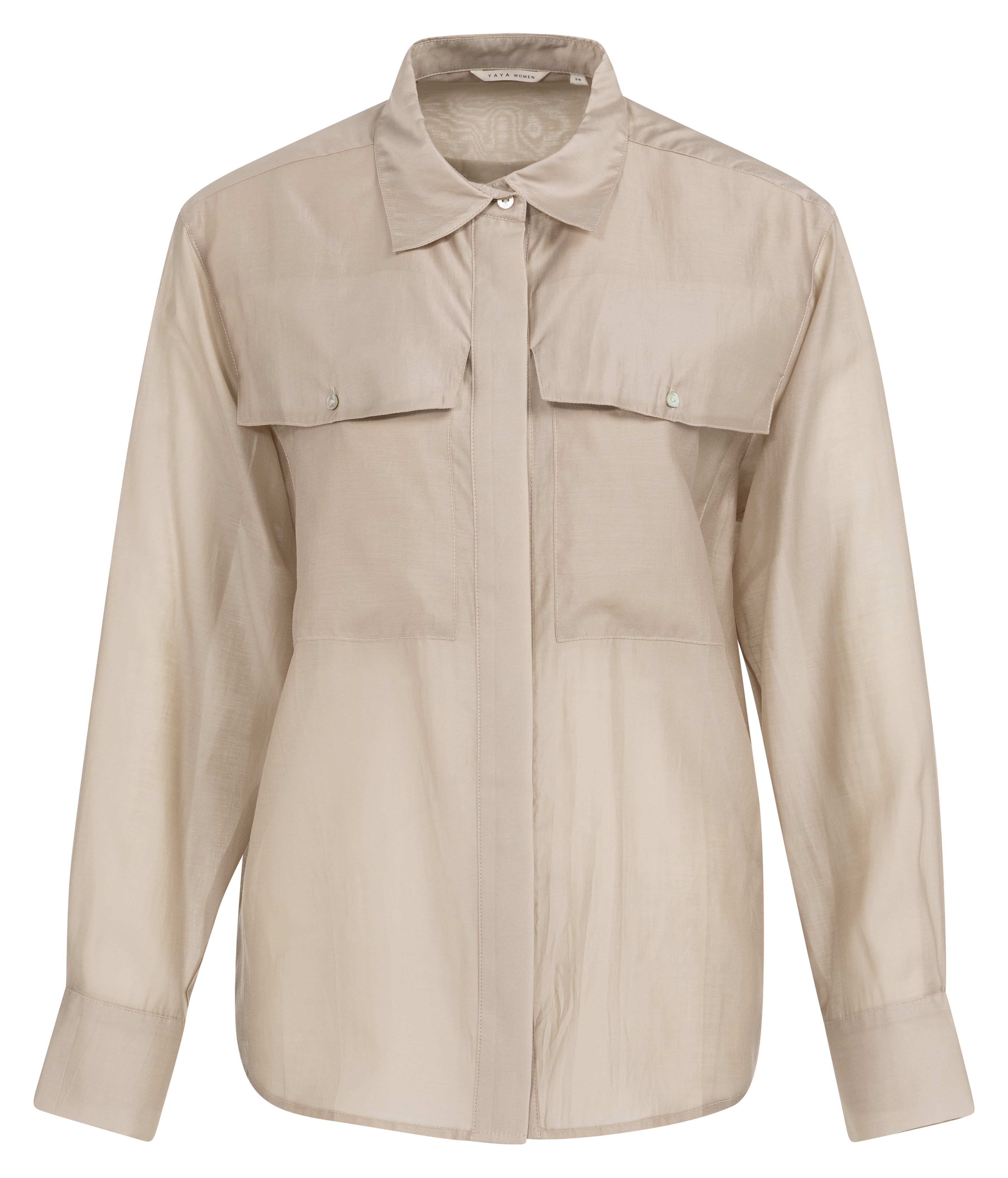 Blouse Yaya Sheer W/ Chest Pocket