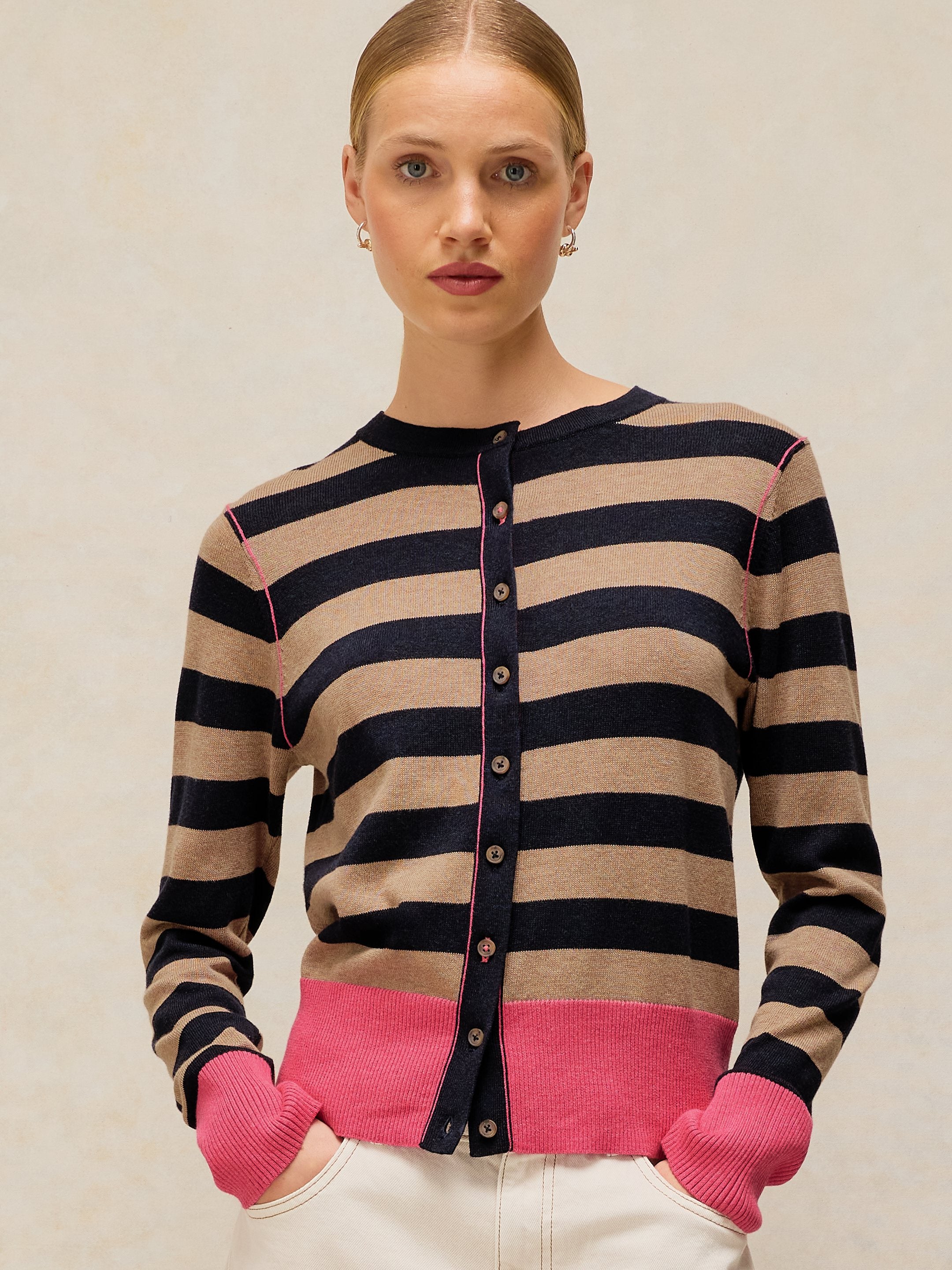Cardigan WS-Lois Stripe