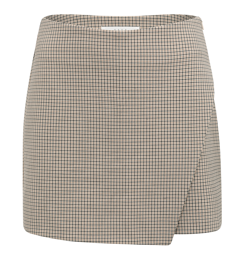 Jupe Yaya Mini Checked w/ faux wrap